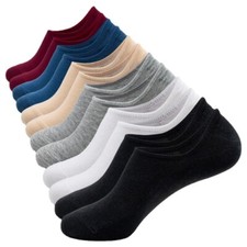10 Pairs Non Slip No Show Socks Women Men Low Cut Invisible Liner Ankle Socks