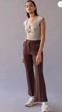URBAN OUTFITTERS Flare Pants Womens XS Isabella Ponte Knit High Waist