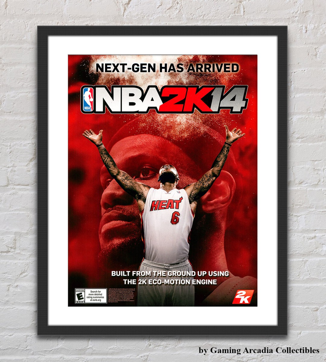 NBA 2K14 PS4 PS3 XBOX ONE 360 Glossy Promo Ad Poster Unframed 