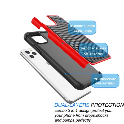 Stoßfeste Gummi Silikon Hartschale Abdeckung für iPhone 11 Pro Max 7 8 6s Plus 5S - Bild 31 von 51
