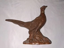 Vintage Red Mill MFG Handcrafted Pecan Shell Resin 8” Pheasant Made in USA