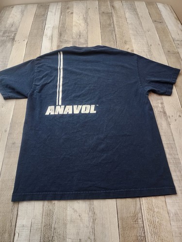 Vtg Anavol Supplement Size Strength Pump Faded Navy Blue T-shirt Men's XL - Picture 6 of 11