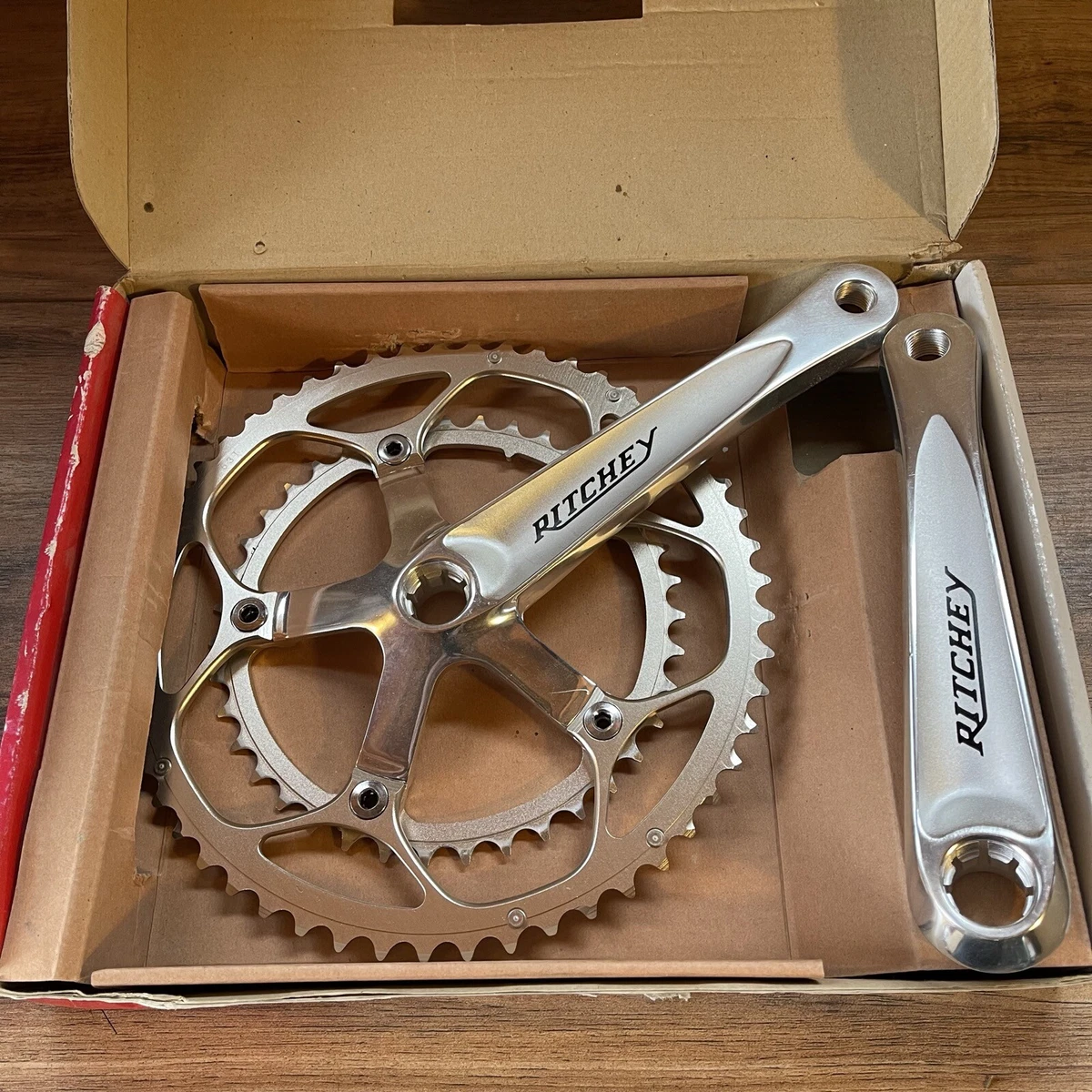 NOS Ritchey Pro V Crank Octalink V.1 Double 175 Silver 53 39 130BCD