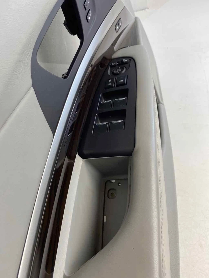 Panel de moldura de puerta del conductor delantero derecho gris con interruptor de ventana para ACURA RLX 2015-2017 Foto 3 de 4