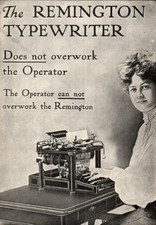 c1905 REMINGTON TYPEWRITER NEW YORK McCLURE'S VINTAGE ADVERTISEMENT Z949 thumbnail