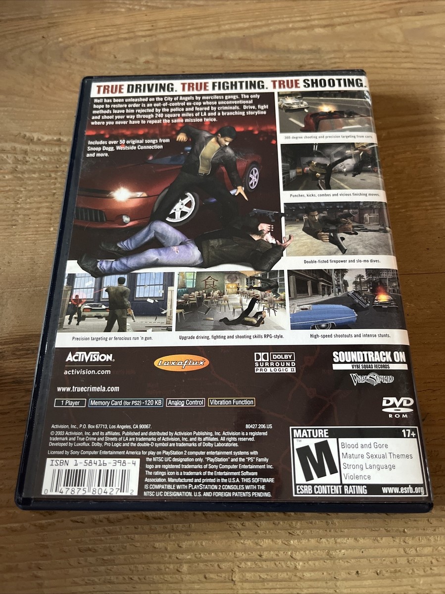 True Crime: Streets Of L.A. - Complete, Sony Playstation 2
