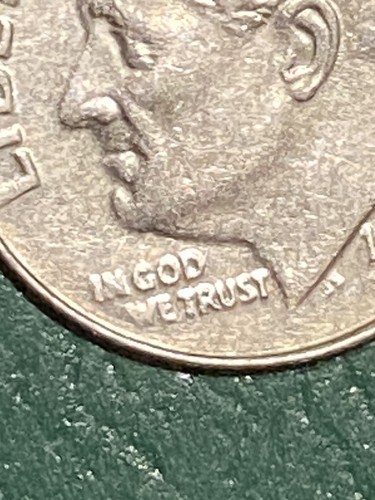 1999 p roosevelt dime Error Double rim Error Us Coin - Picture 2 of 4
