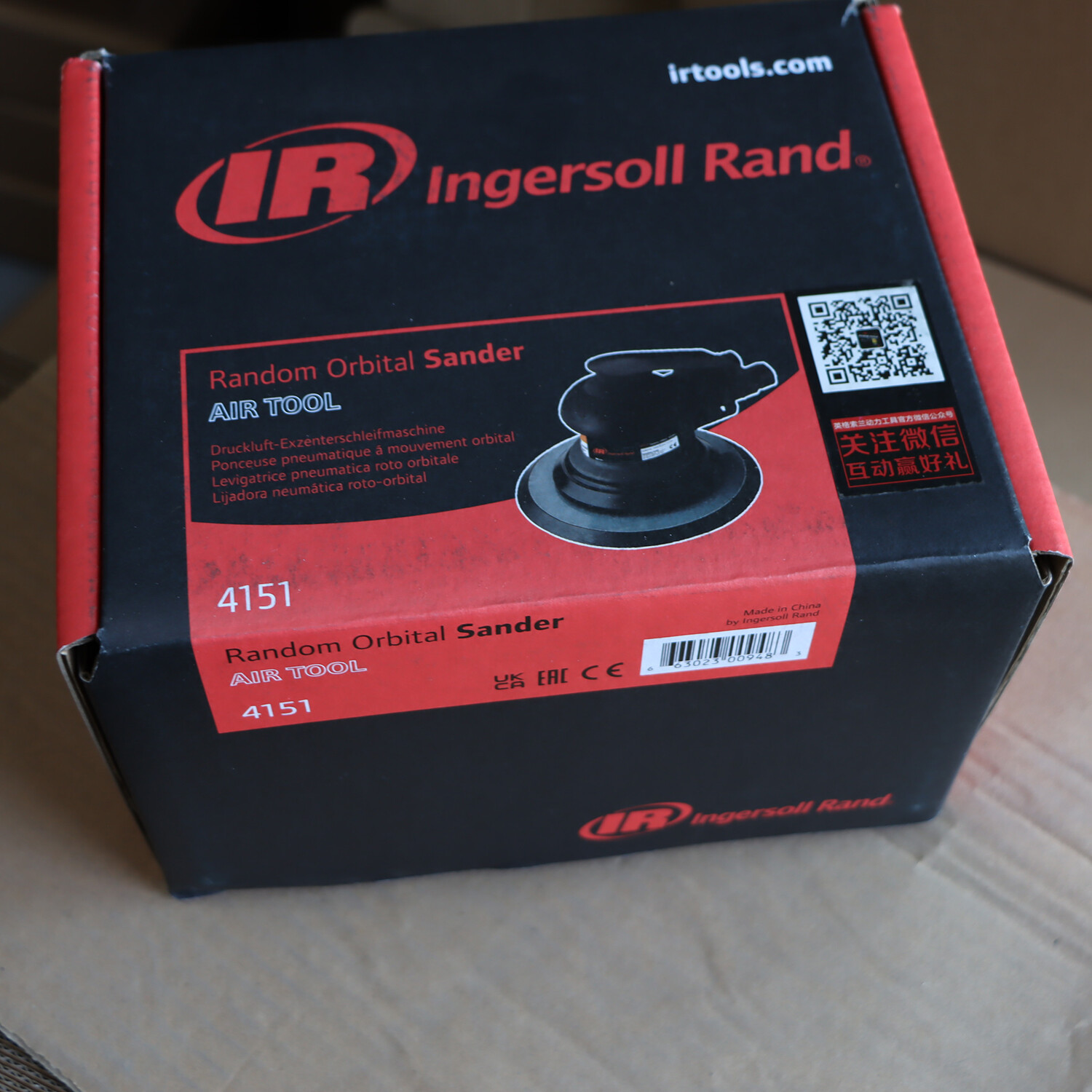 Ingersoll Rand 4151 6" Random Orbital Air Pneumatic Sander Vacuum Ready IR4151