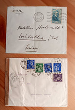 France Paris Switzerland Republique Francaise Stamped Envelopes 1980s