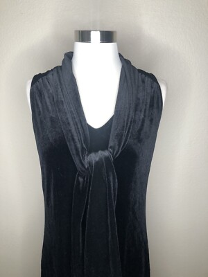 Laundry Shelli Segal Women s Black Velvet Sleeveless Shift Dress 0 NWT LBD
