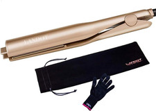 LANDOT 2-in-1 Flat Iron Hair Straightener and Curler Professional Twist Curling