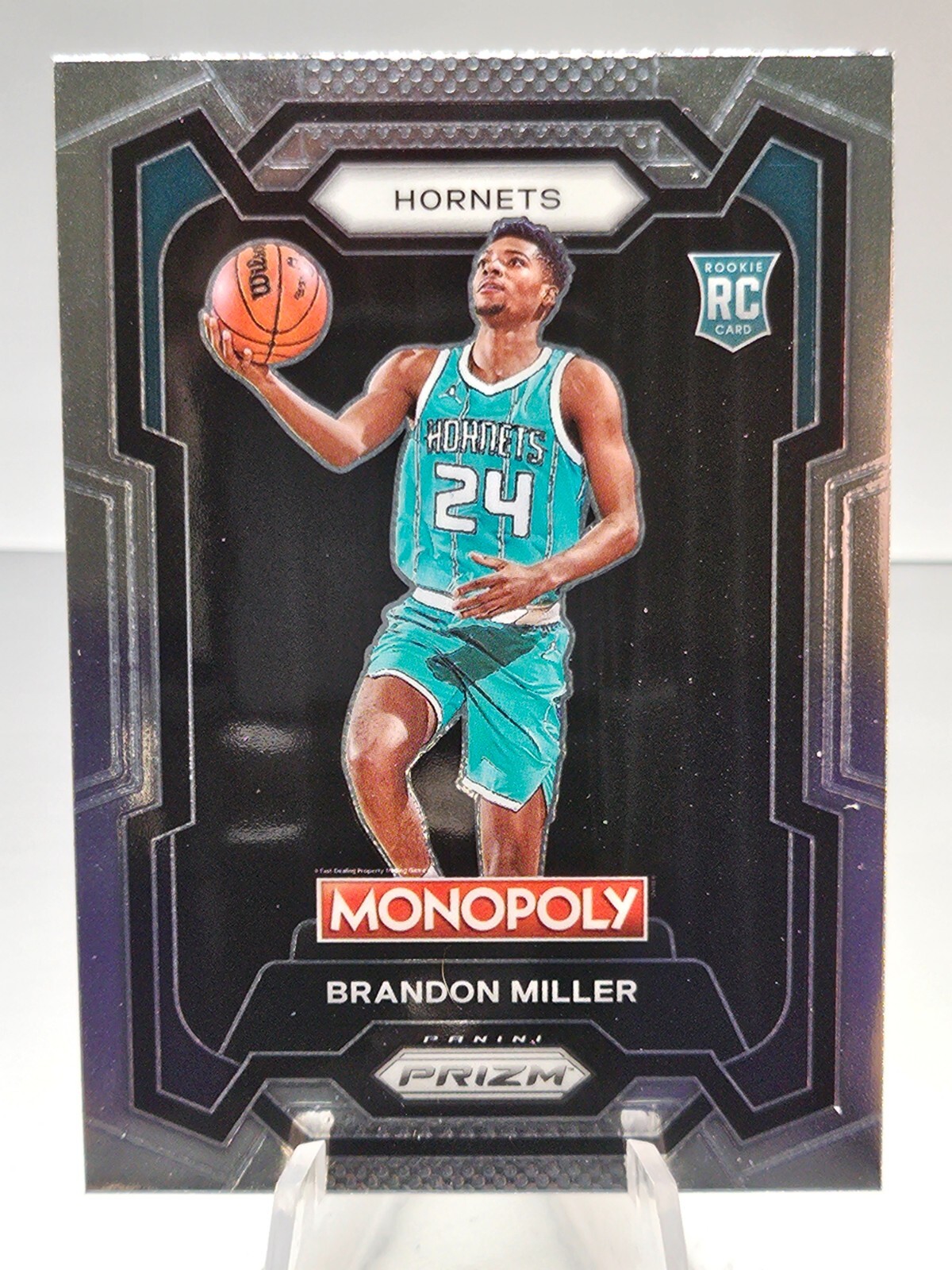 2023-24 Panini Monopoly Prizm Brandon Miller RC #15 Charlotte Hornets