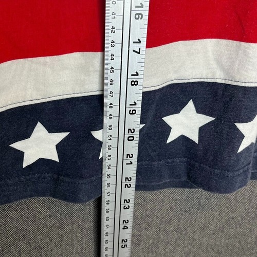 Mountain Lake Polo Shirt Women's Large Red White Striped USA Retro Sleeveless - Picture 7 of 10