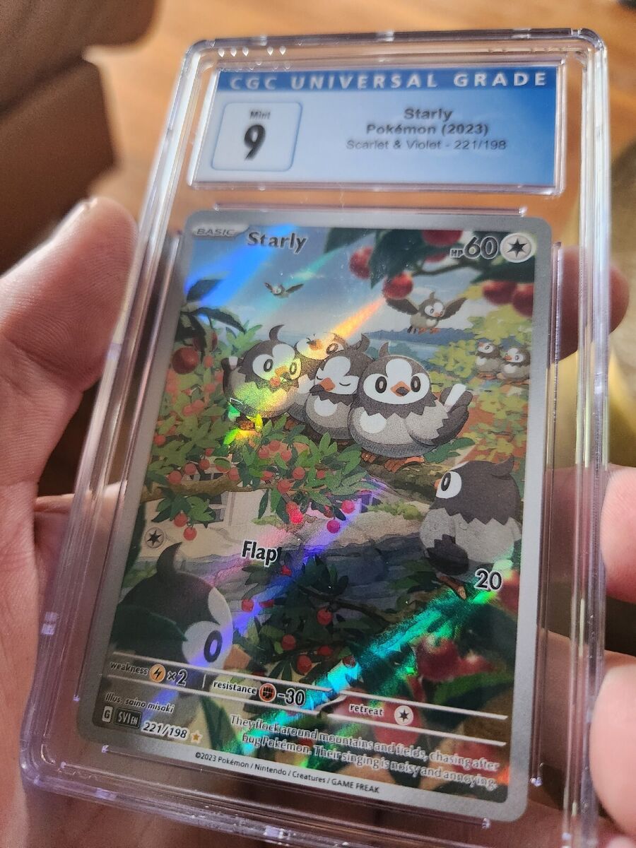 PSA 9 Starly 221/198 Art Rare SV1EN Scarlet & Violet Pokemon PSA 9 Starly 221/198 Art Rare SV1EN Scarlet & Violet Pokemon