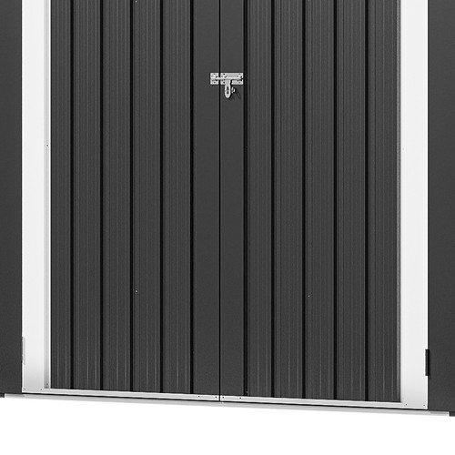 All-Weather Metal Outdoor Storage Cabin 9.1x4.2ft Double Doors Garden Tools Shed - Picture 9 of 11