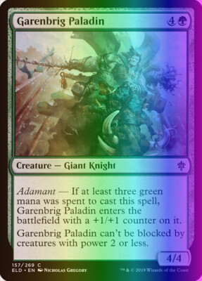 MTG Magic the Gathering Garenbrig Paladin (157/533) Throne of Eldraine NM  FOIL | eBay