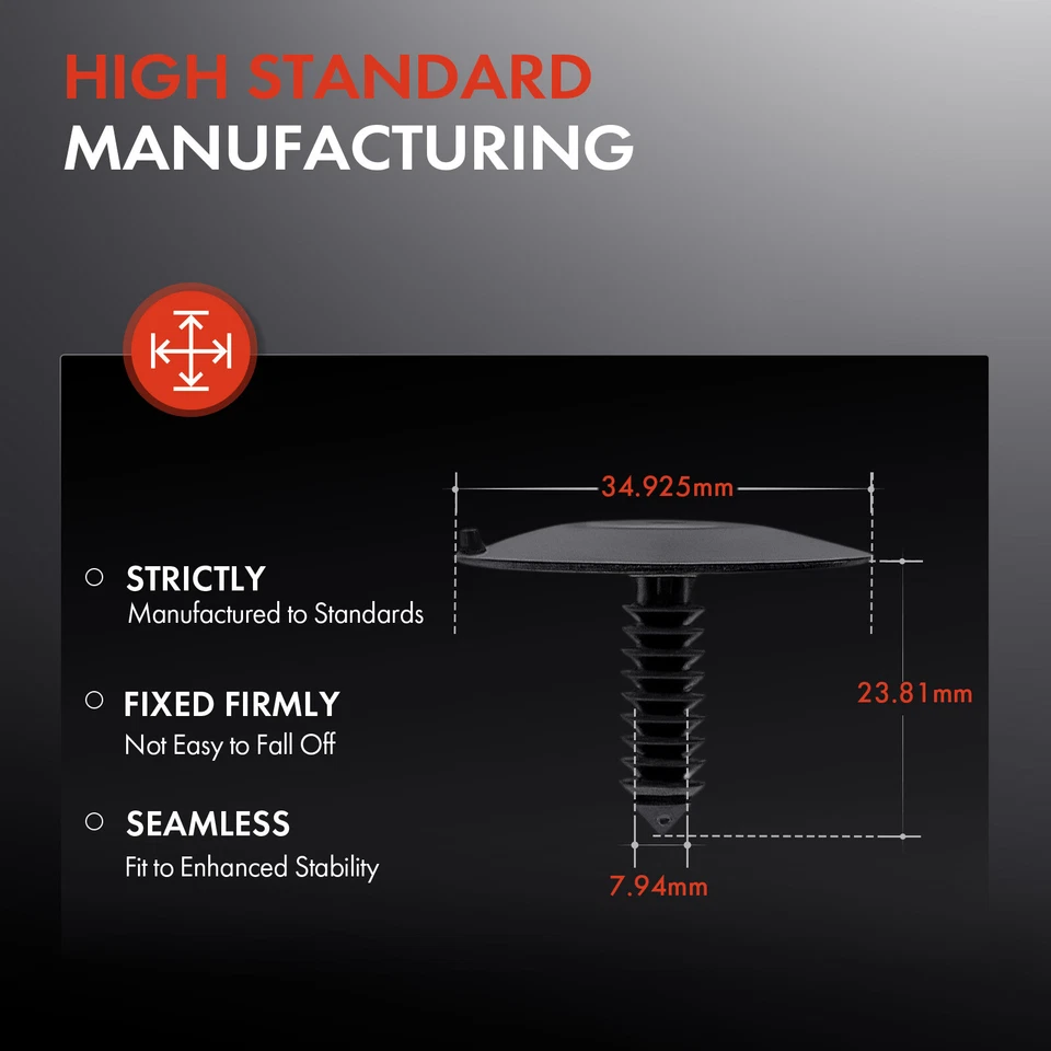 30 piezas clips de retención de aislamiento de capó de nailon de 7,94 mm cabezal único para Chevy Buick Foto 3 de 4