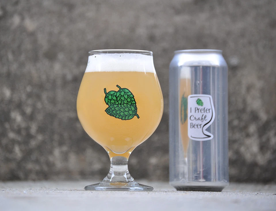 Vaso de cerveza Hops on Hops Snifter | Cristalería de cerveza artesanal de lúpulo 16 oz Foto 3 de 4