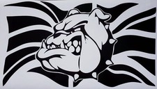 large x 2 car sticker union jack flag bulldog vinyl camper van decal