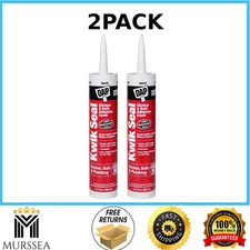 KWIK SEAL 10.1Oz White Kitchen Bath Adhesive Caulk Sinks Tubs Showers Faucet