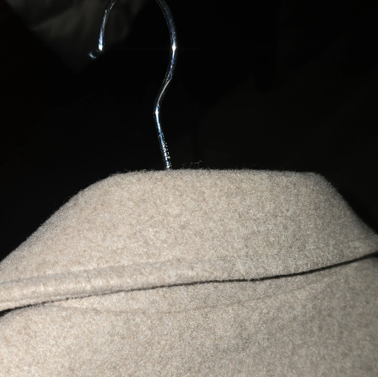 ZARA  Beige Wool Blend Full Zip Jacket Lined Pockets Size L image 9