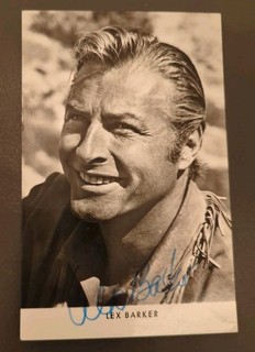 Lex Barker handsignierte Autogrammkarte autograph Verstorben Winnetou Graphima