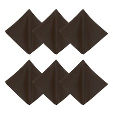 6Pcs 12x12" Microfiber Cleaning Cloth for Glasses Screens Camera Lenses, Brown