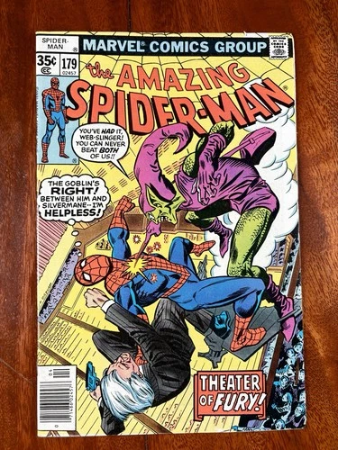 AMAZING SPIDER-MAN #179 APR 1978, Green Goblin Cover, Theater of Fury! NR - VF