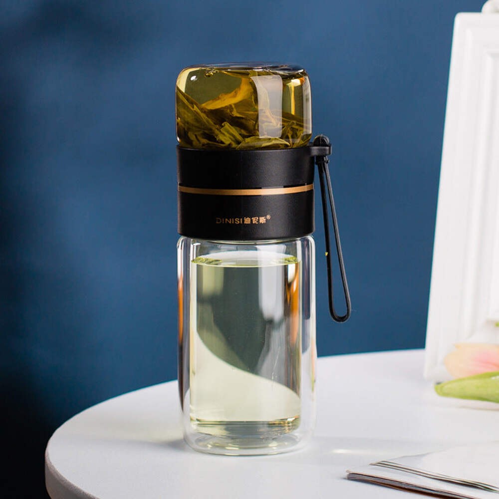 Glass Water Bottle With Tea Infuser Filter Tea Separation Do