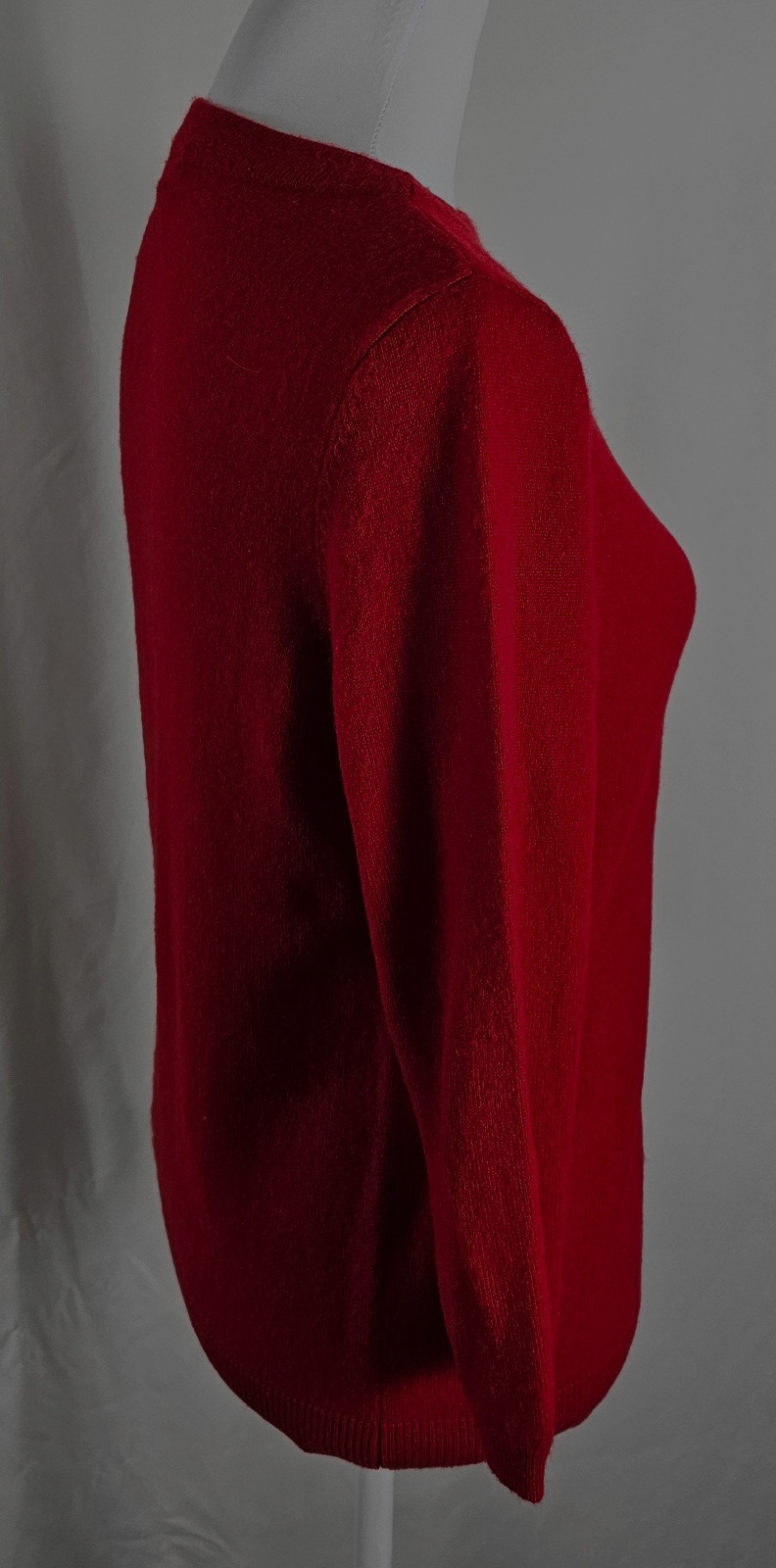 Talbots Womens Pullover Sweater Solid Red Pure Ca… - image 2