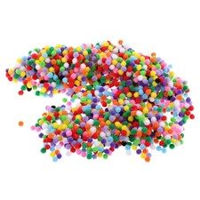 2000 Stück Polyester Puffbälle Bastelbedarf Bommeln flauschig für mehrfarbig