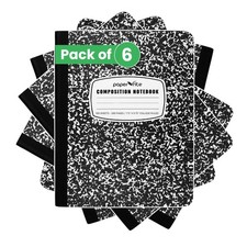 Composition Notebook 9.75 x 7.5 College Ruled 100 Sheet, 6 Pack 200 Pages 