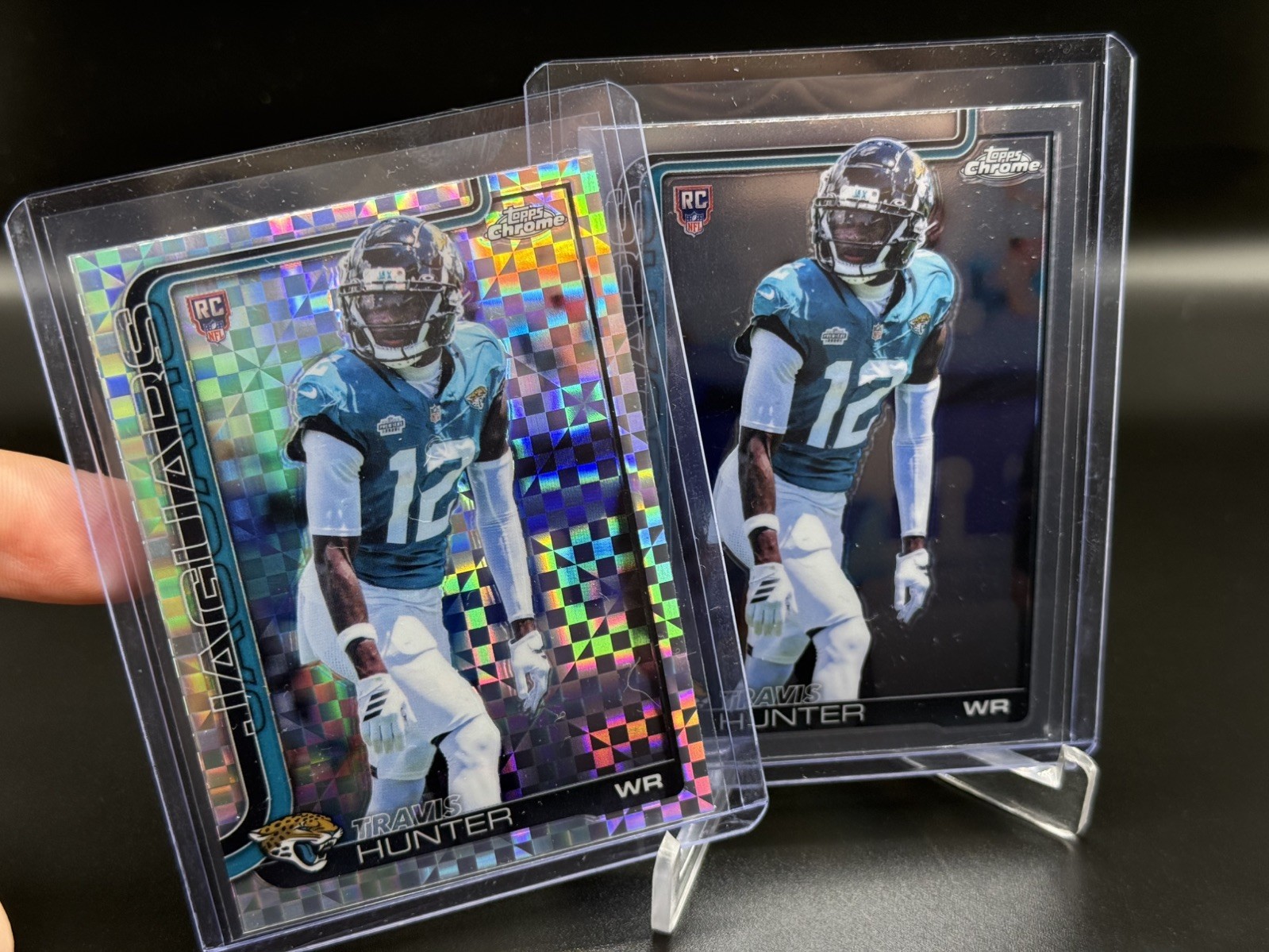 2025 Topps Chrome Rookies Travis Hunter /  X-Fractor & Base RC #332 