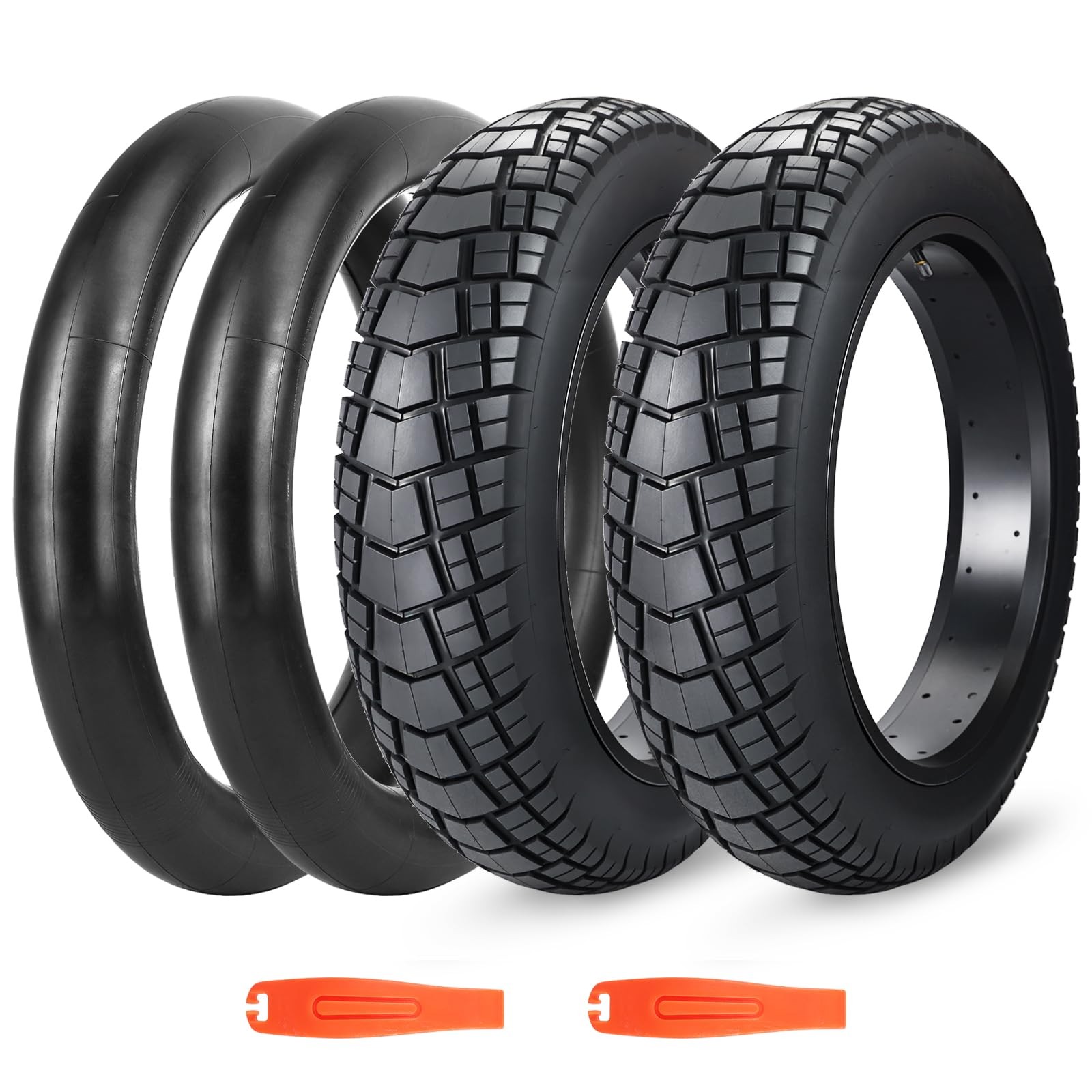 Fat Tire 20 x 4.0 2 Pack Black for Ebike Mountain Bike Tricycle