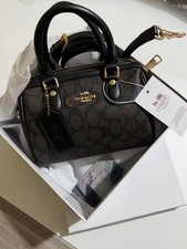 Coach Mini Bennett Umhängetasche Canvas Signature Rowan Bag Black Brown 🤎🖤
