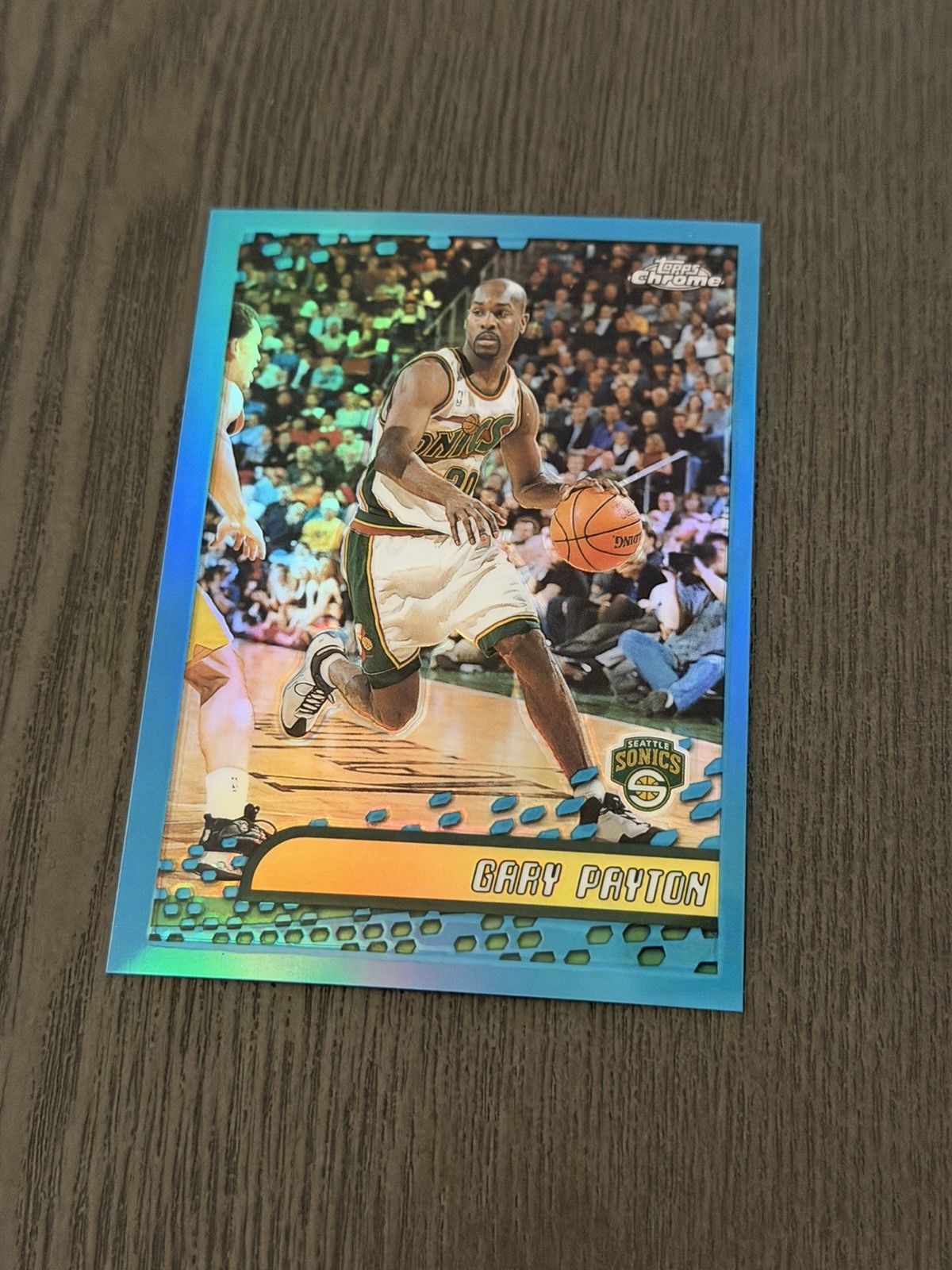 2001-02 Topps Chrome Refractor #62 GARY PAYTON Seattle SuperSonics Card HOF