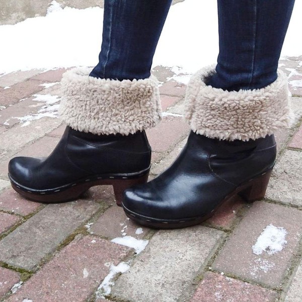 Women Clarks Boots Black Leather 39 #7BJ2