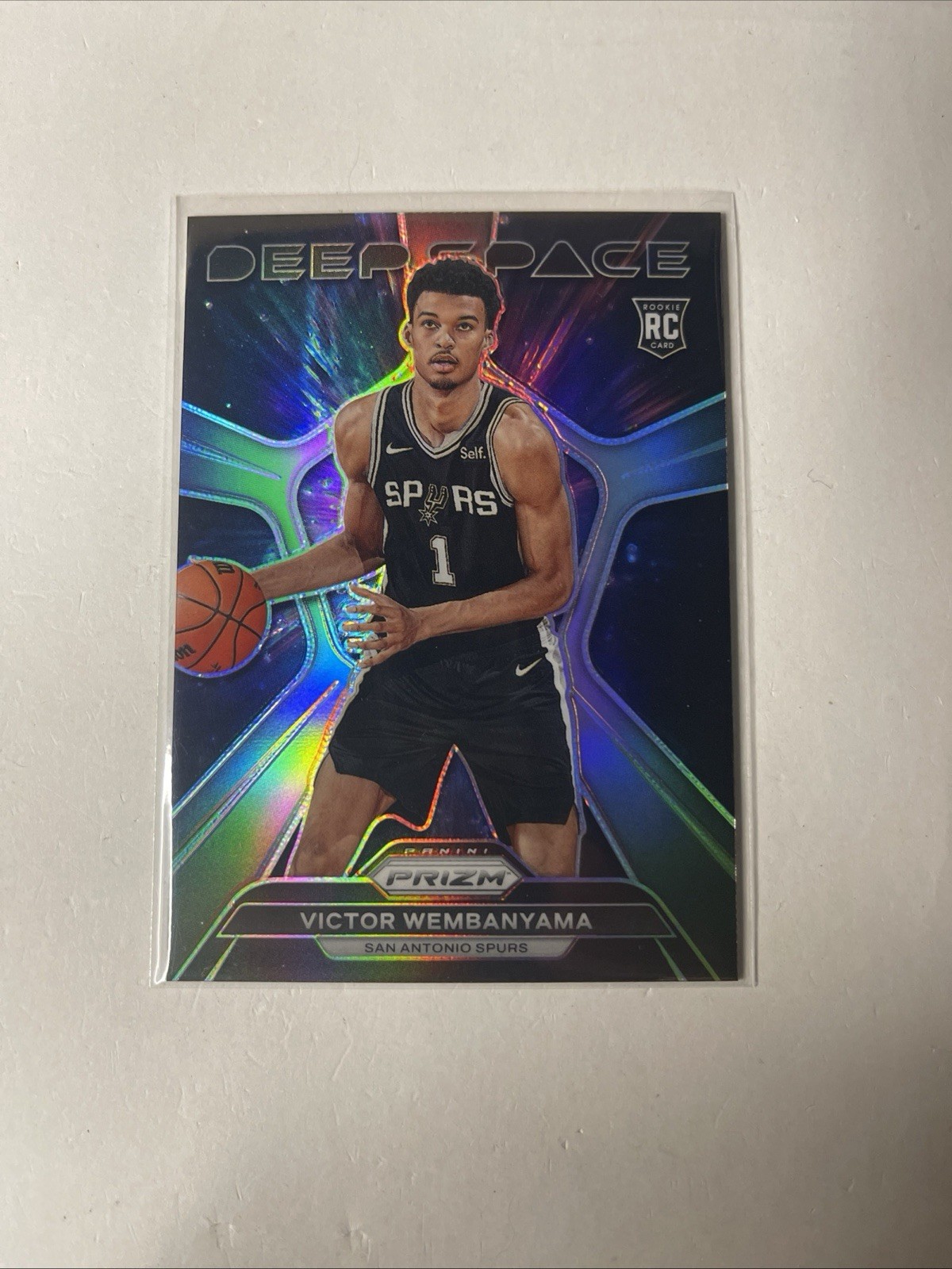 Victor Wembanyama SILVER PRIZM ROOKIE CARD 2023 Panini Prizm RC DEEP SPACE Spurs