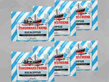 Fisherman's Friend Pastillen, Eukalyptus, ohne Zuckerzusatz, 25 g, 6x