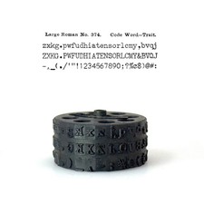 No. 374 Large Roman Blickensderfer Typewriter Typewheel Antique 5 6 7 8 9 thumbnail