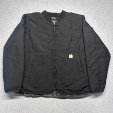 Carhartt Youth XL Rain Defender Full Zip Puffer Jacket Black Outdoor Work