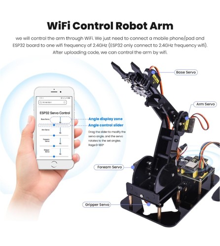 Smart Robot Arm Kit + Esp32 + Unomec Robotik-Codierung Bildung Paket - Bild 3 von 15