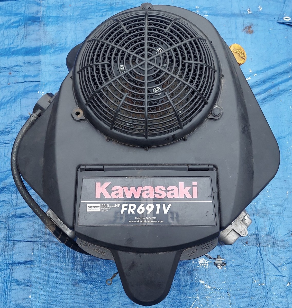 FR691V KAWASAKI 23HP V TWIN ENGINE COMPLETE RUNS FOR REBUILD | eBay