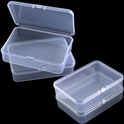 2pcs Small Plastic Box, Mini Storage Box with Lid, Clear Rectangular Storage ...