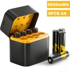 AA-Akku 3600 mWh mit Ladegerät, 8er-Pack, 1,5 V Lithium-AA-Akku AAA Akku