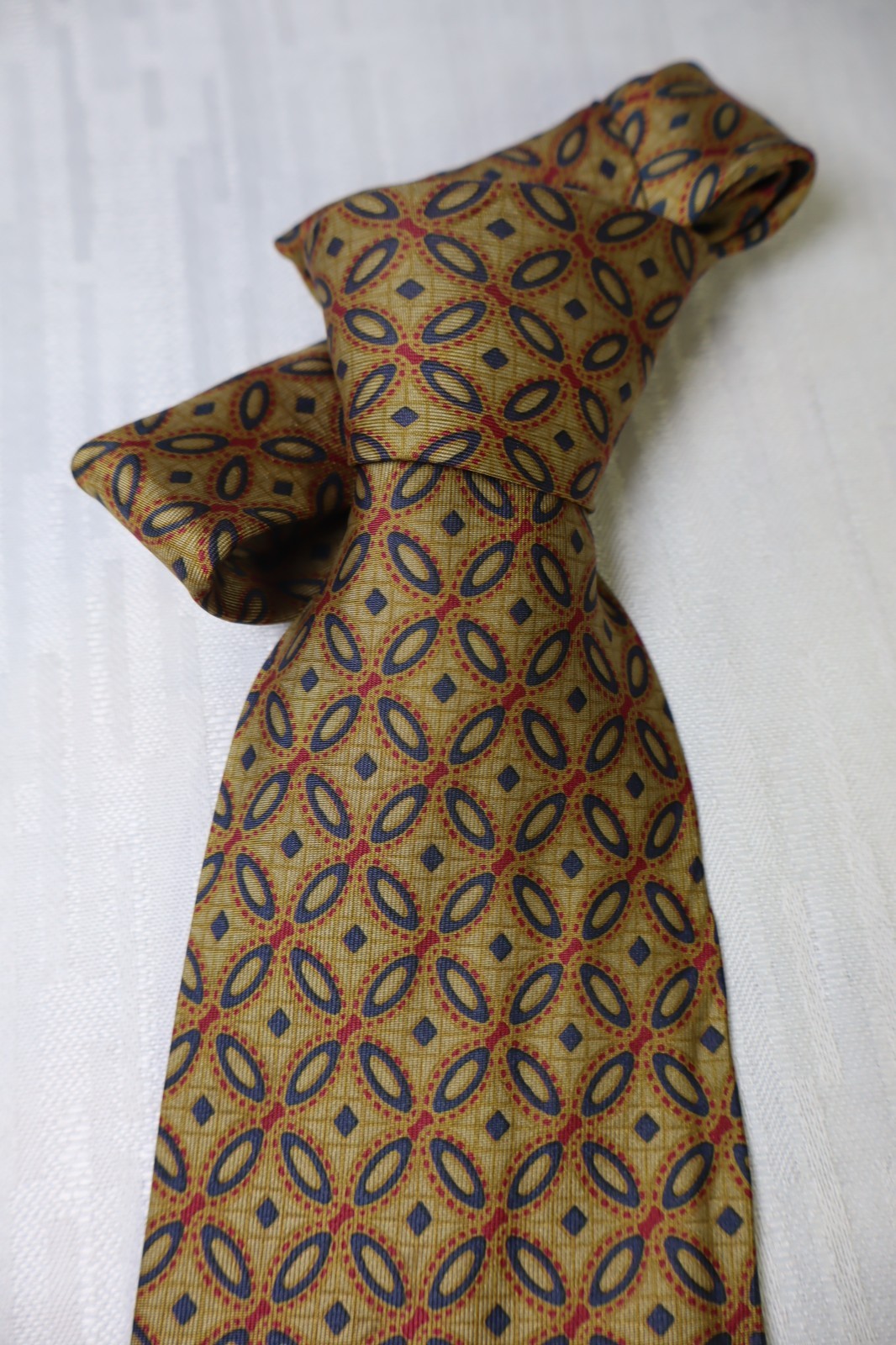 Fendi Roma 100% Silk Tie Cravatta Necktie Made In Italy Vintage Classic thumbnail 3