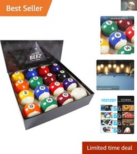 Deluxe Resin Billiard Balls Set - Perfect Holiday Gift for Pool Lovers, 2.25"