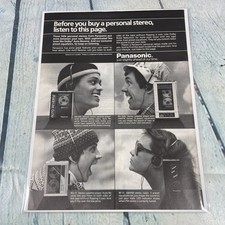 1984 Panasonic Stereo Cassette Player Vtg Print Ad/Poster Promo Art Magazine Pg