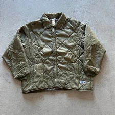 Vintage 80s Big Smith Jacket Size XL Green Quilted Puffer Workwear USA Made