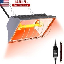 250W Chicken Coop Heater Infrared Brooder Lamp Dual Mode 360  Heating Winter New